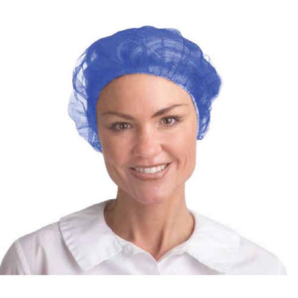 Hair Covers, Blue, 100% Nylon Hair Net, 21-inch #HN21BLUE/10